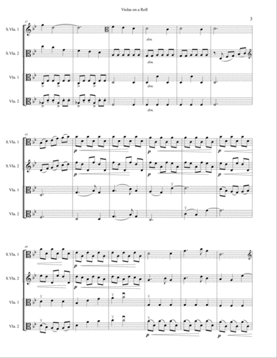 Violas on a Roll Small Ensemble scores gallery preview page 4
