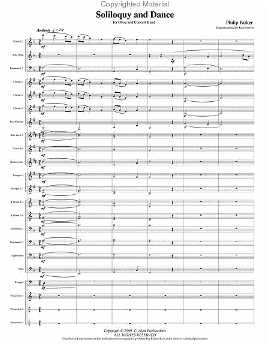 Soliloquy and Dance Concert Band scores gallery preview page 2