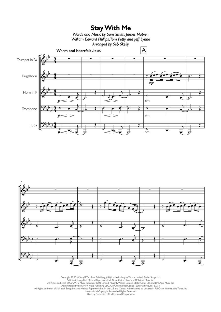 Stay With Me Stay With Me Brass Ensemble scores gallery preview page 1