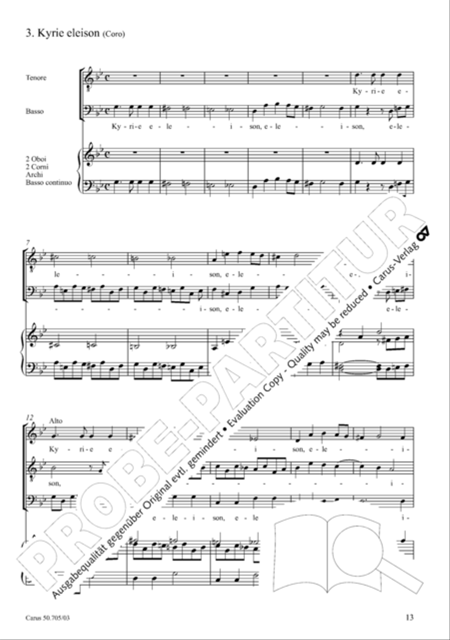Missa in g. Hasse-Werkausgabe IV/3 4-Part scores gallery preview page 22