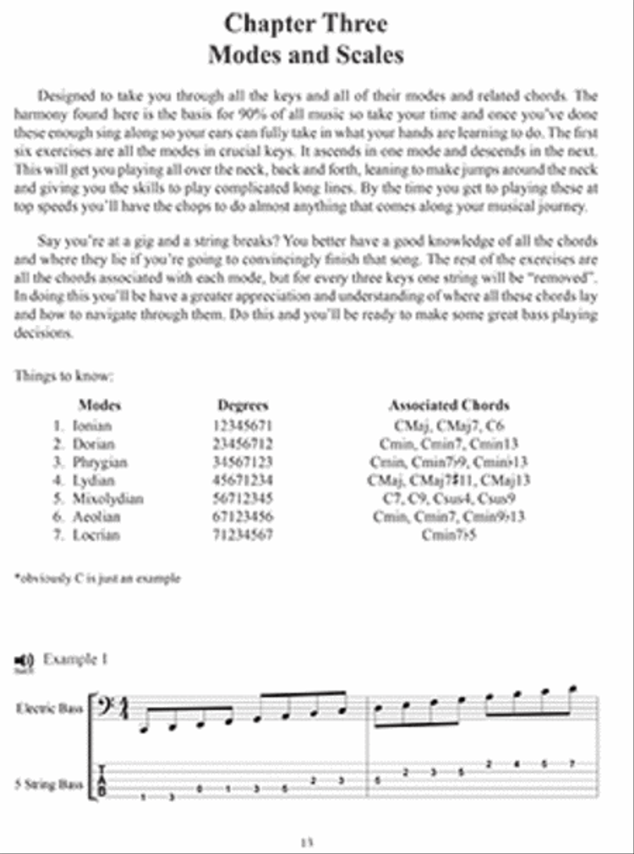 Learn to Burn: 5-String Bass Guitar Double Bass scores gallery preview page 3
