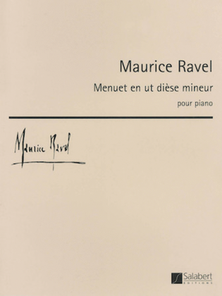 Book cover for Ravel - Menuet en ut diese mineur