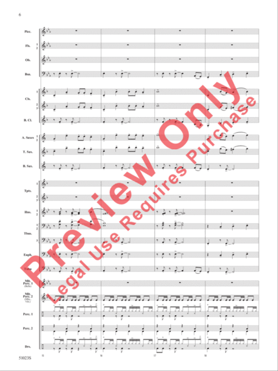 Walkin' Down Christmas Lane Concert Band scores gallery preview page 7