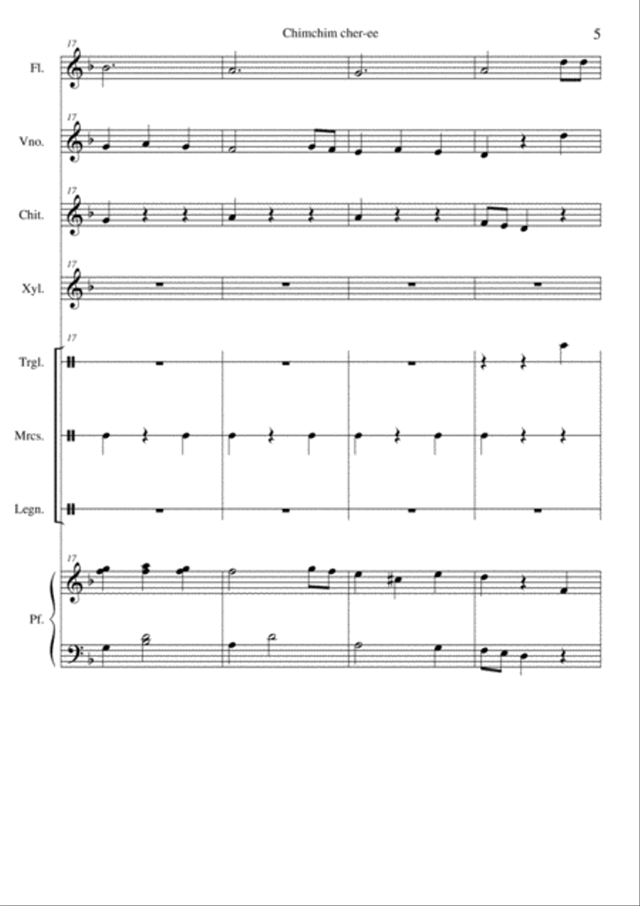 Chim Chim Cher-ee from Walt Disney's MARY POPPINS Small Ensemble scores gallery preview page 5