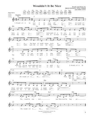 Wouldn't It Be Nice (from The Daily Ukulele) (arr. Liz and Jim Beloff)