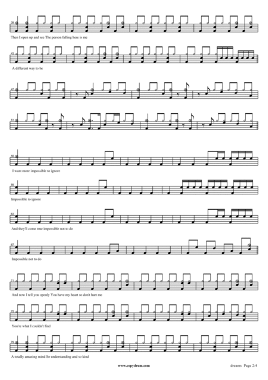 Dreams Drum Set scores gallery preview page 2