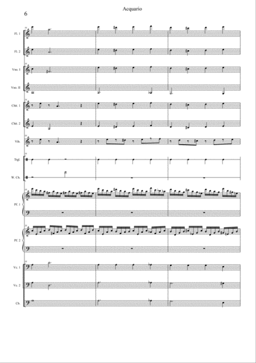 Carnival of the animals: 7-Aquarium Carnival of the animals: 7-Aquarium Large Ensemble scores gallery preview page 6