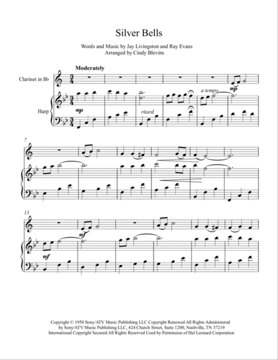 Silver Bells Clarinet scores gallery preview page 2