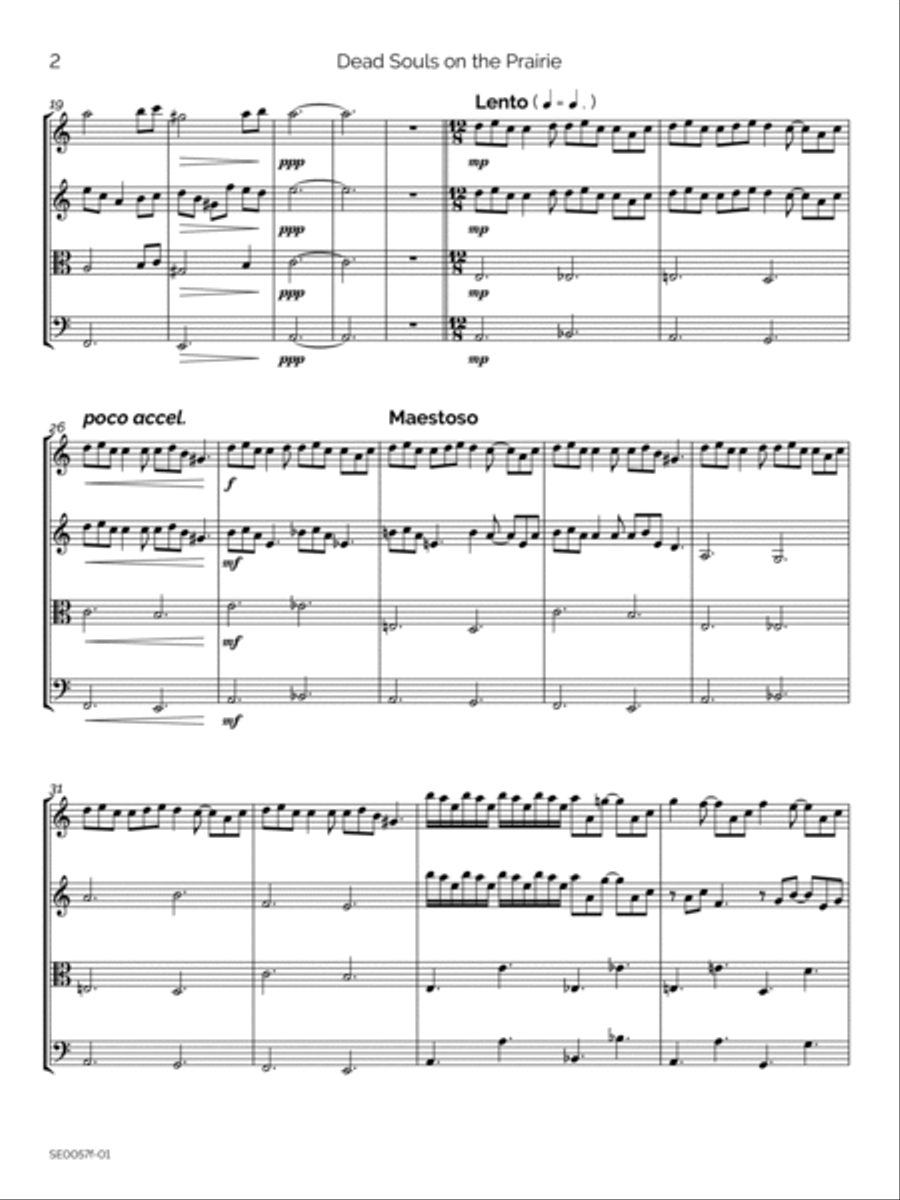 Dead Souls on the Prairie String Quintet scores gallery preview page 5