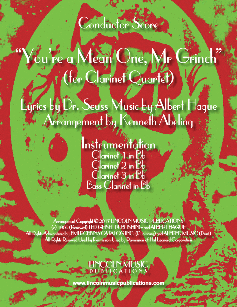 You're A Mean One, Mr. Grinch Woodwind Ensemble scores gallery preview page 1