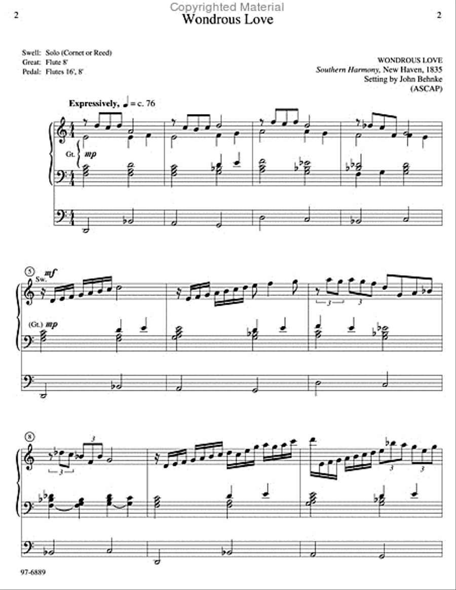 Five Preludes of Praise, Set 2 Organ scores gallery preview page 4