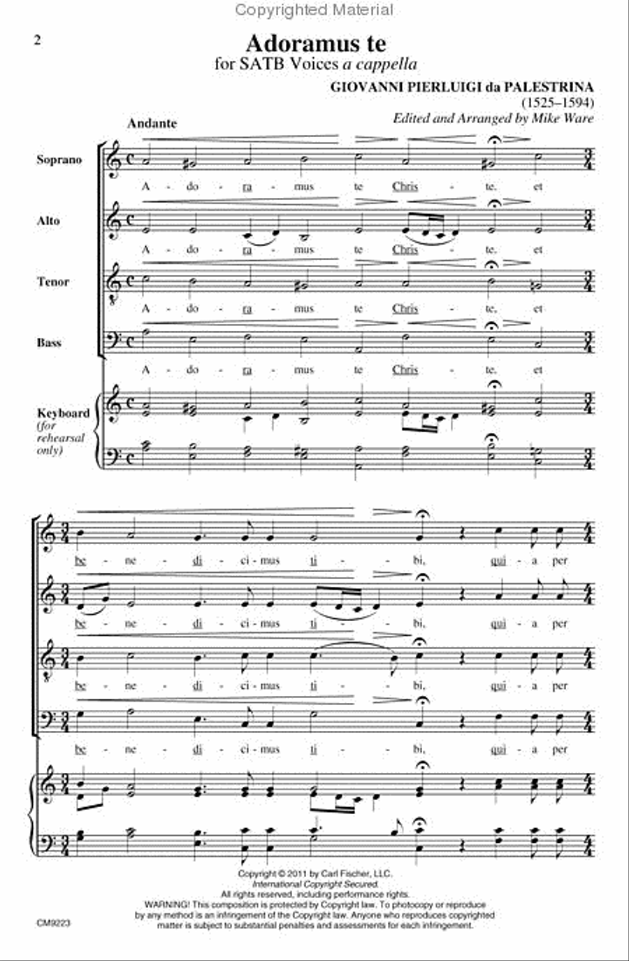 Adoramus te 4-Part scores gallery preview page 2