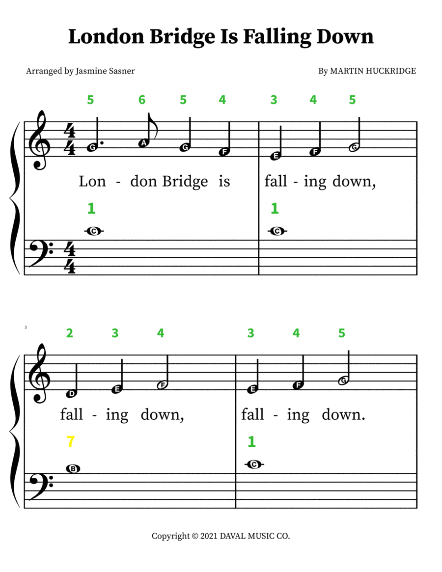 London Bridge Is Falling Down Voice scores gallery preview page 1
