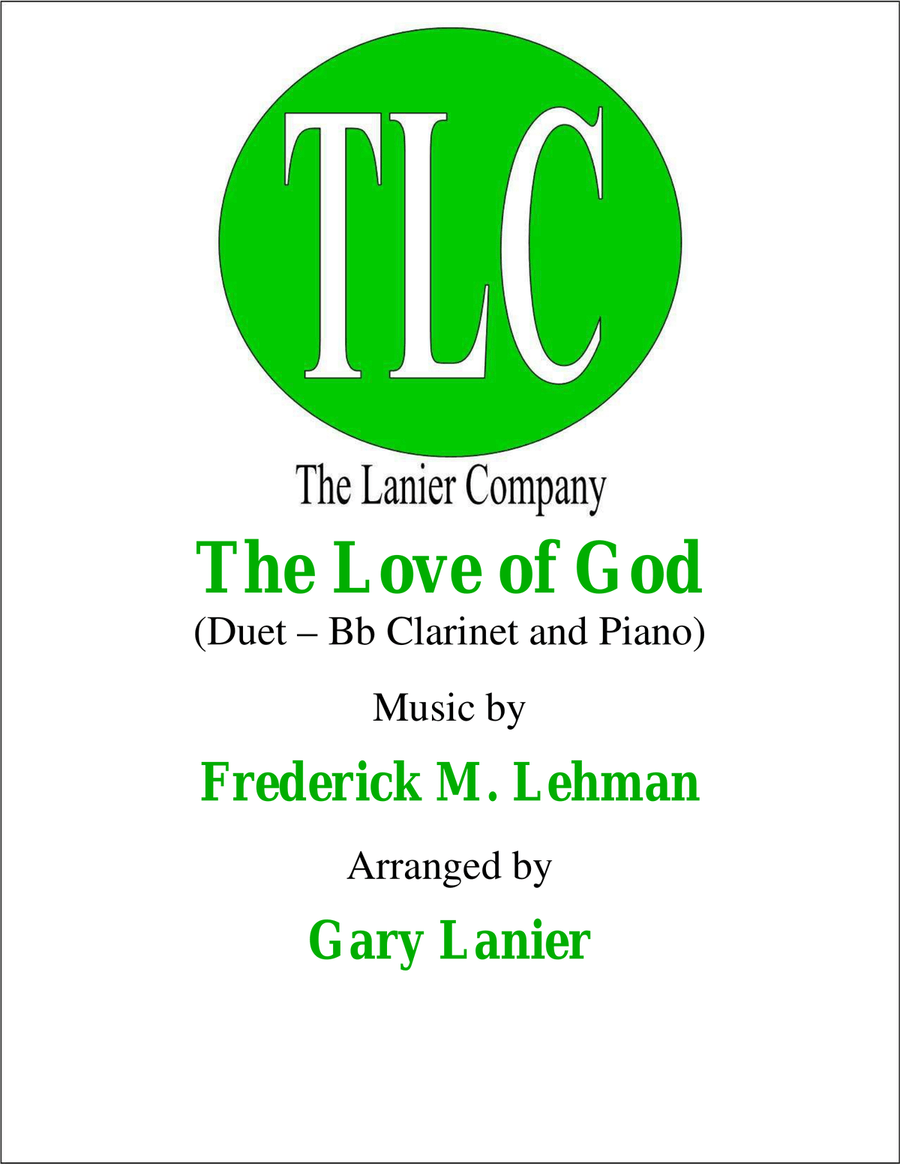 THE LOVE OF GOD (Duet – Bb Clarinet and Piano/Score and Parts) Woodwind Duet scores gallery preview page 1