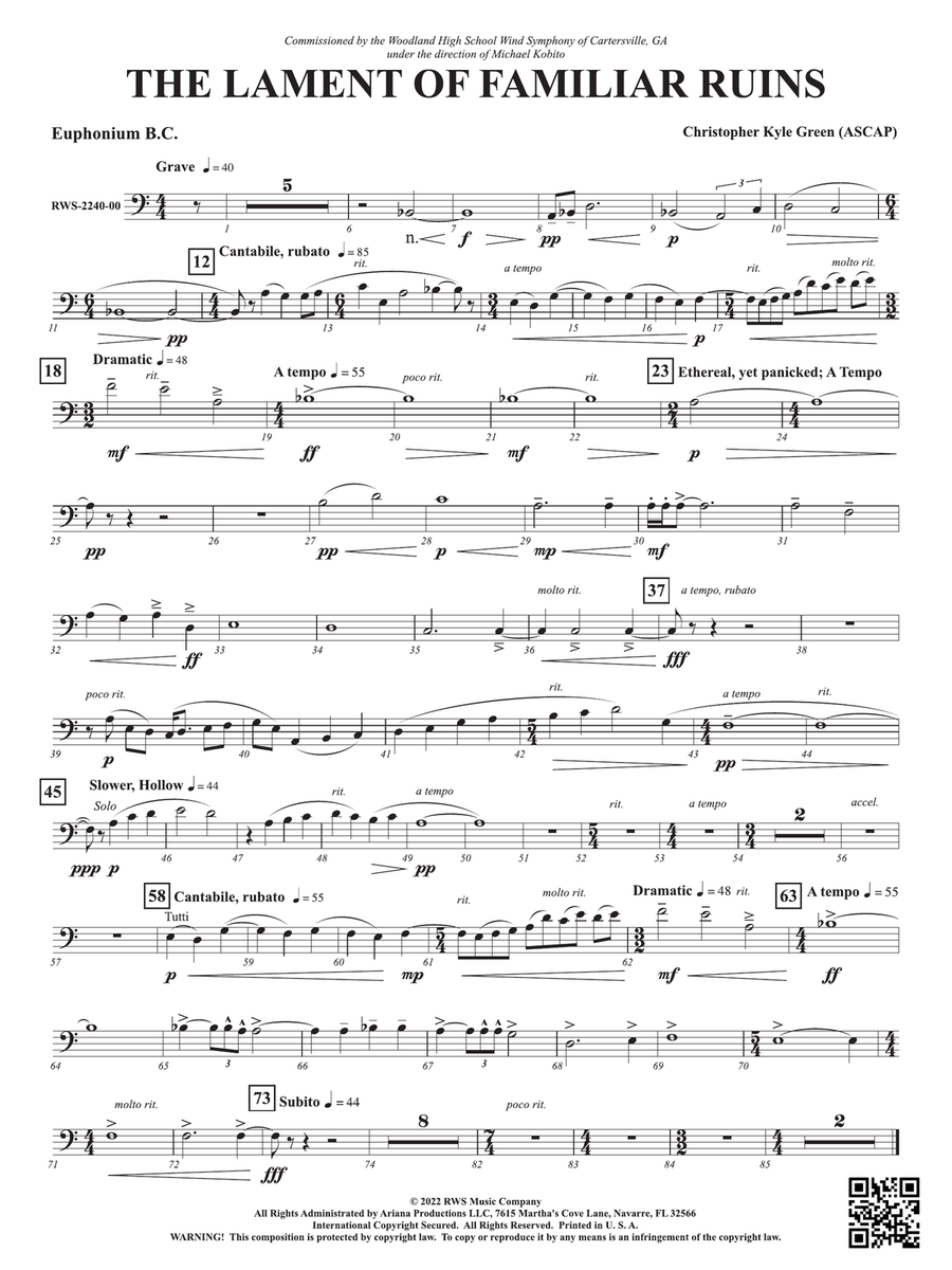 The Lament of Familiar Ruins: Baritone B.C.