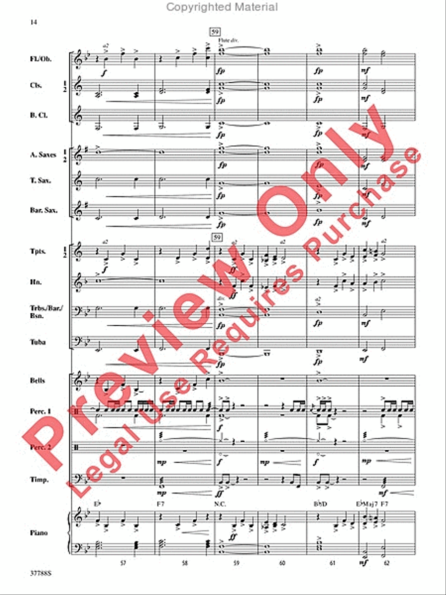 Of Distant Peaks Concert Band scores gallery preview page 15