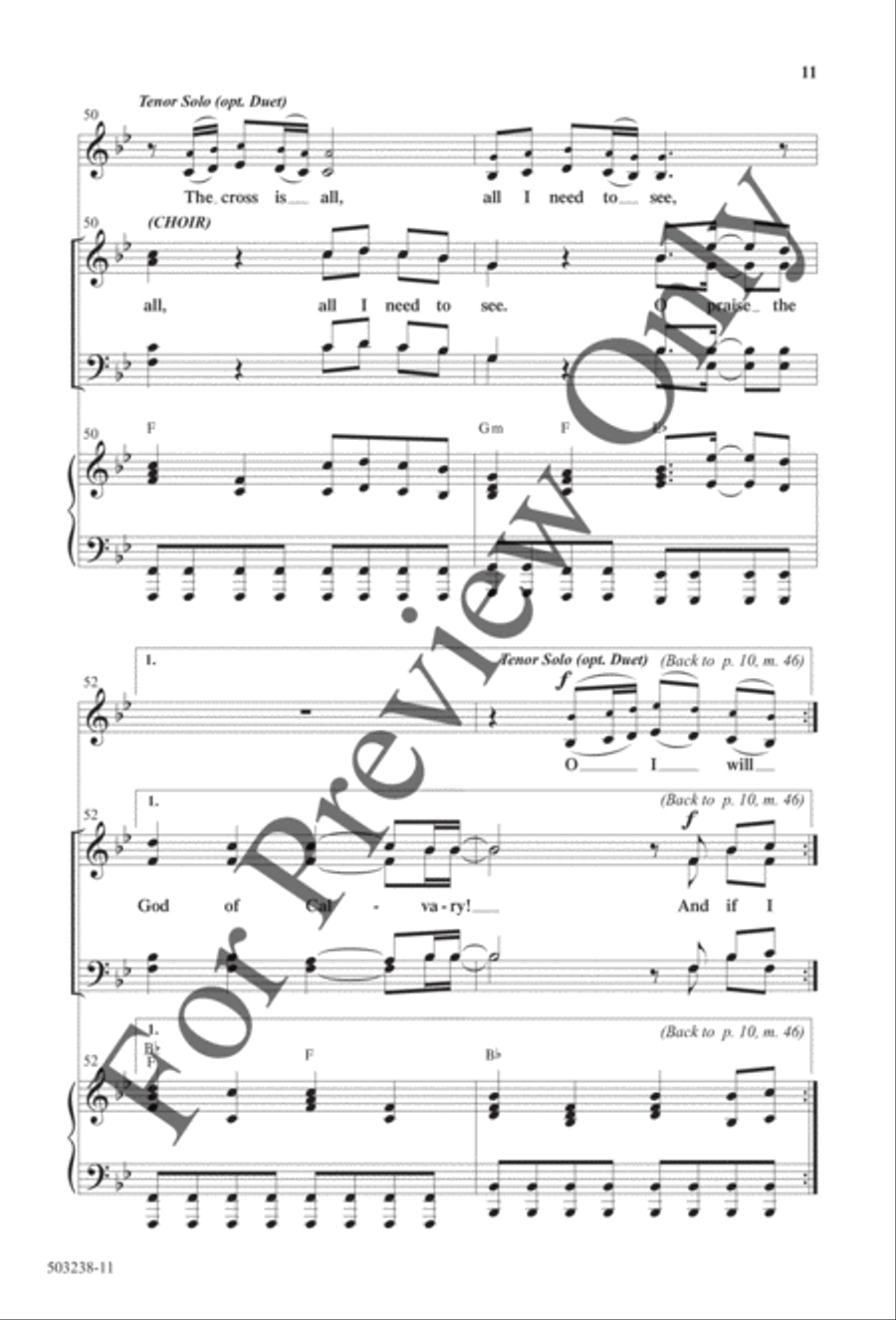 God of Calvary - Anthem 4-Part scores gallery preview page 10