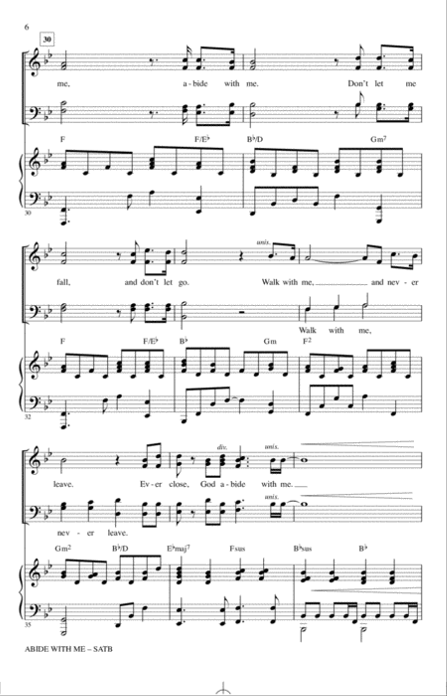 Abide With Me 4-Part scores gallery preview page 5