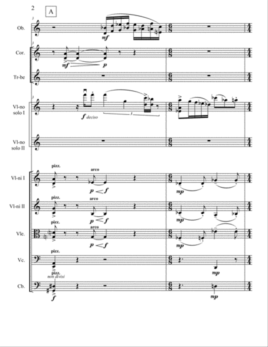 Concertino for two violins and chamber orchestra Chamber Orchestra scores gallery preview page 2