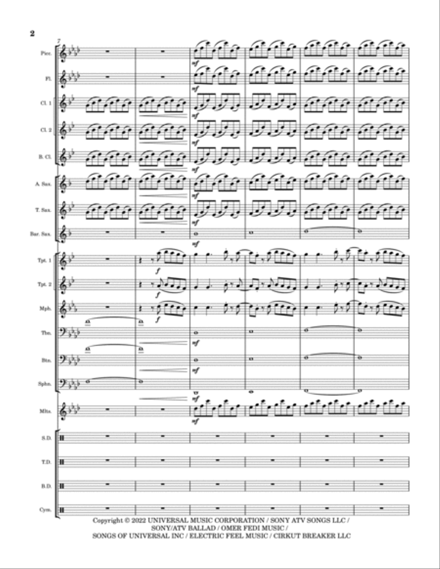 Star Walkin' (league Of Legends Worlds Anthem) Marching Band scores gallery preview page 3