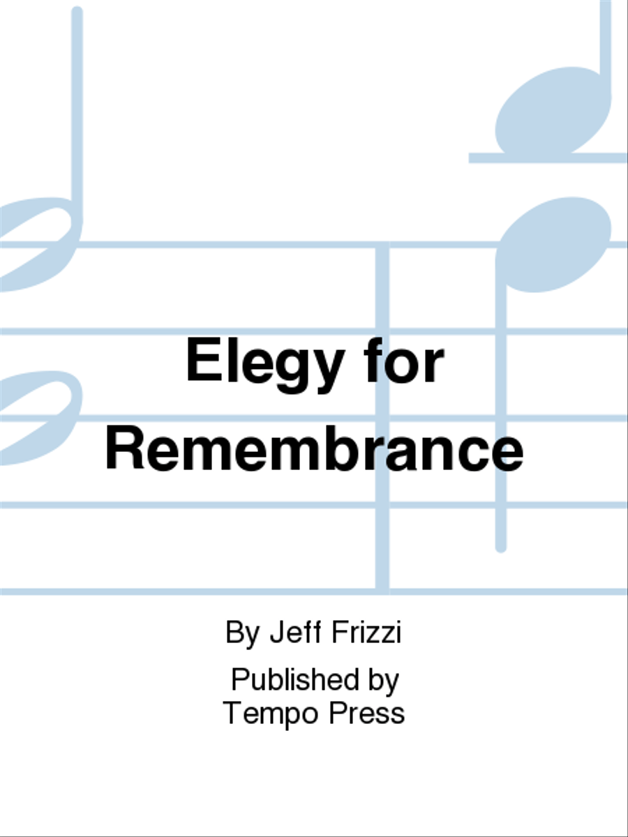 Elegy for Remembrance (September 11, 2001) Orchestra scores gallery preview page 1