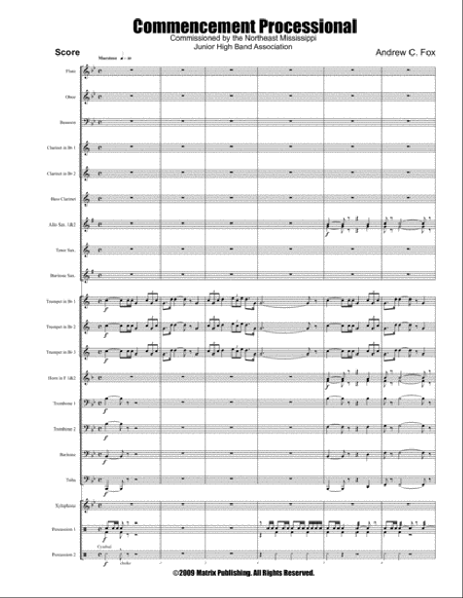 Commencement Processional Concert Band scores gallery preview page 2