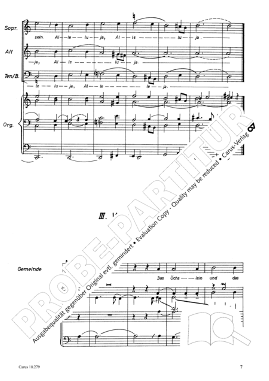 A babe is born in Bethlehem (Ein Kind geborn zu Bethlehem) 4-Part scores gallery preview page 8