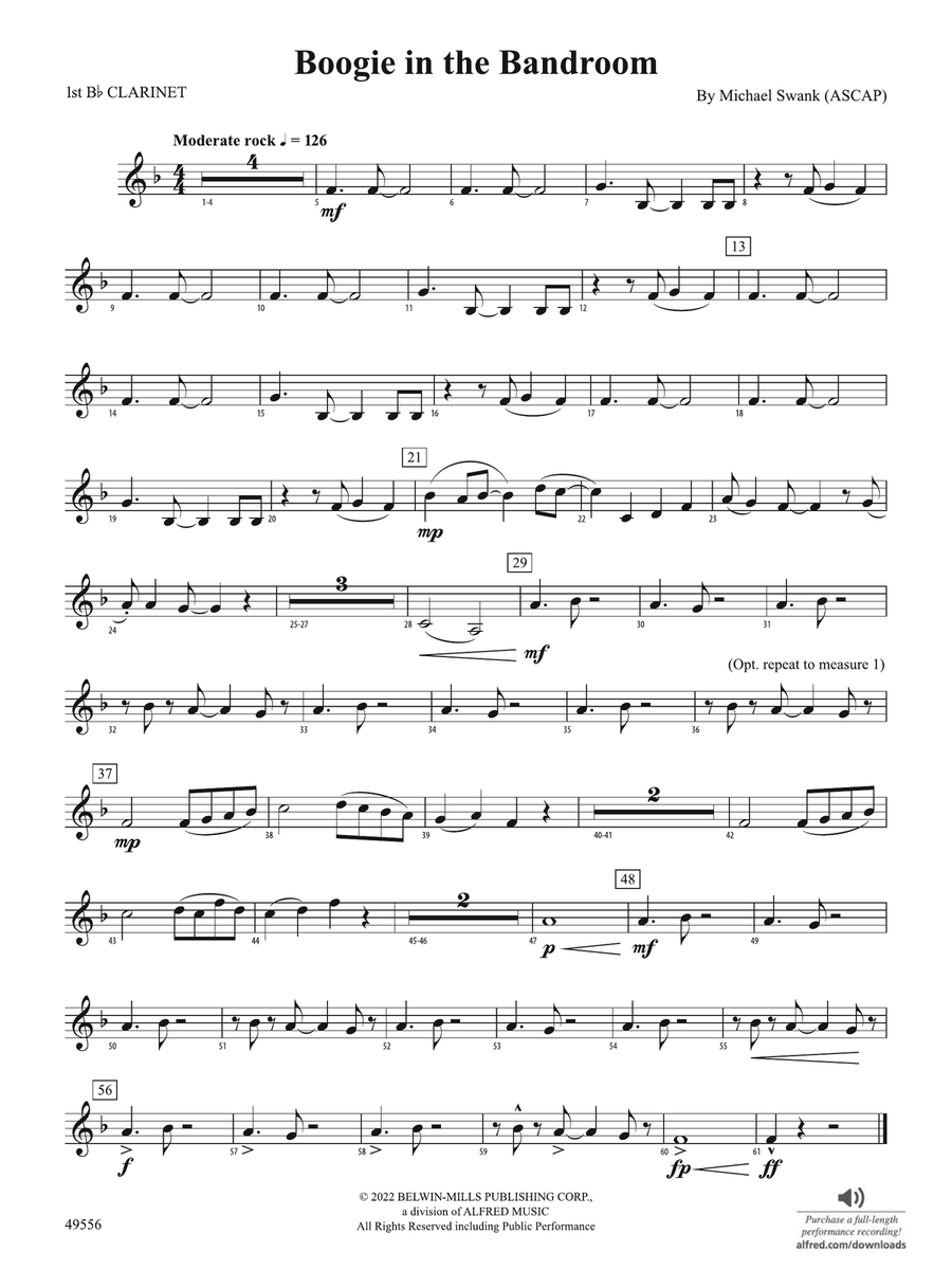 Boogie in the Bandroom: 1st B-flat Clarinet