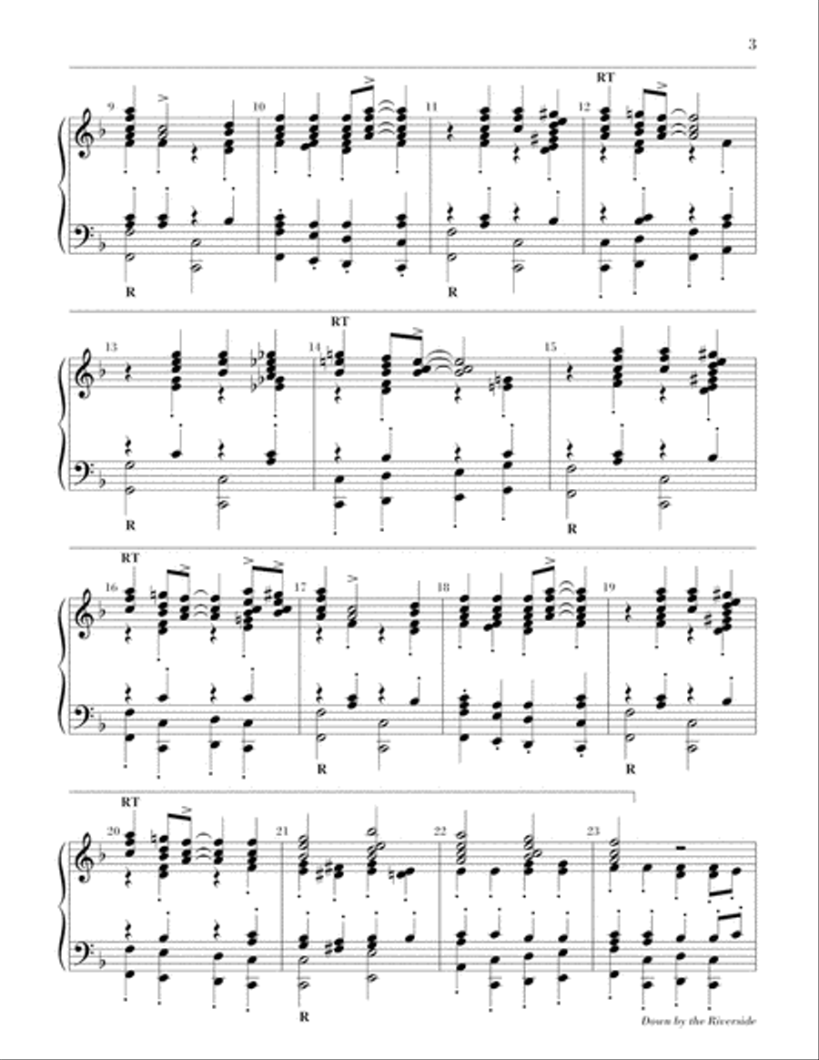 Down by the Riverside Down by the Riverside 5-Octaves scores gallery preview page 4