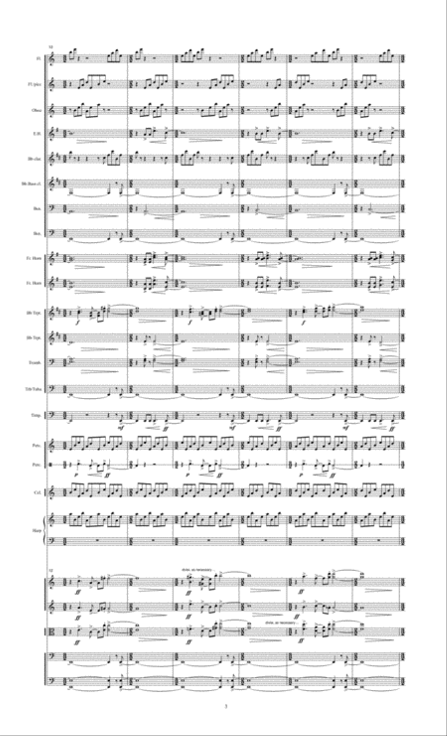 Pluto ... Lord of the Underworld (2005) for large orchestra Small Ensemble scores gallery preview page 5
