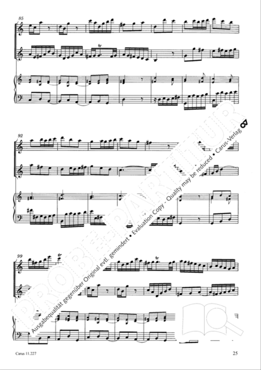 Concerto a tre in C Concerto a tre in C Recorder scores gallery preview page 26