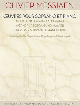 Music for Soprano and Piano [Oeuvres Pour Soprano et Piano]