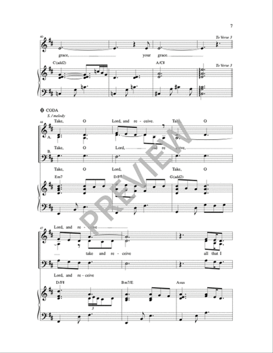 Take, O Lord, and Receive 3-Part scores gallery preview page 10