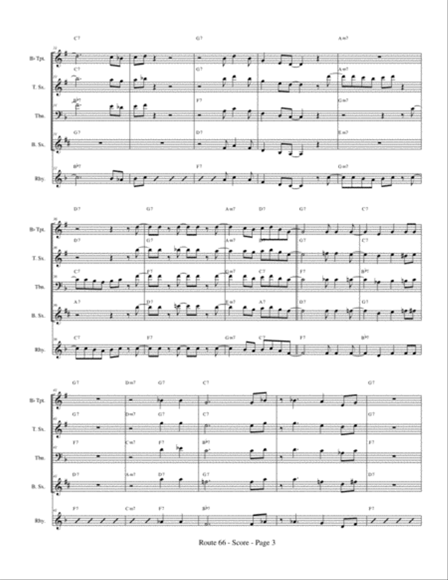 Route 66 Jazz Ensemble scores gallery preview page 5