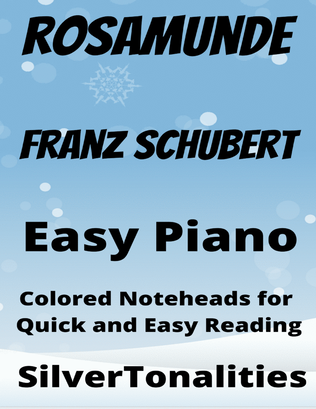 Book cover for Rosamunde Easy Piano Sheet Music with Colored Notation