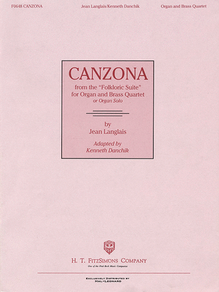 Book cover for Canzona (from the "Folkloric Suite")