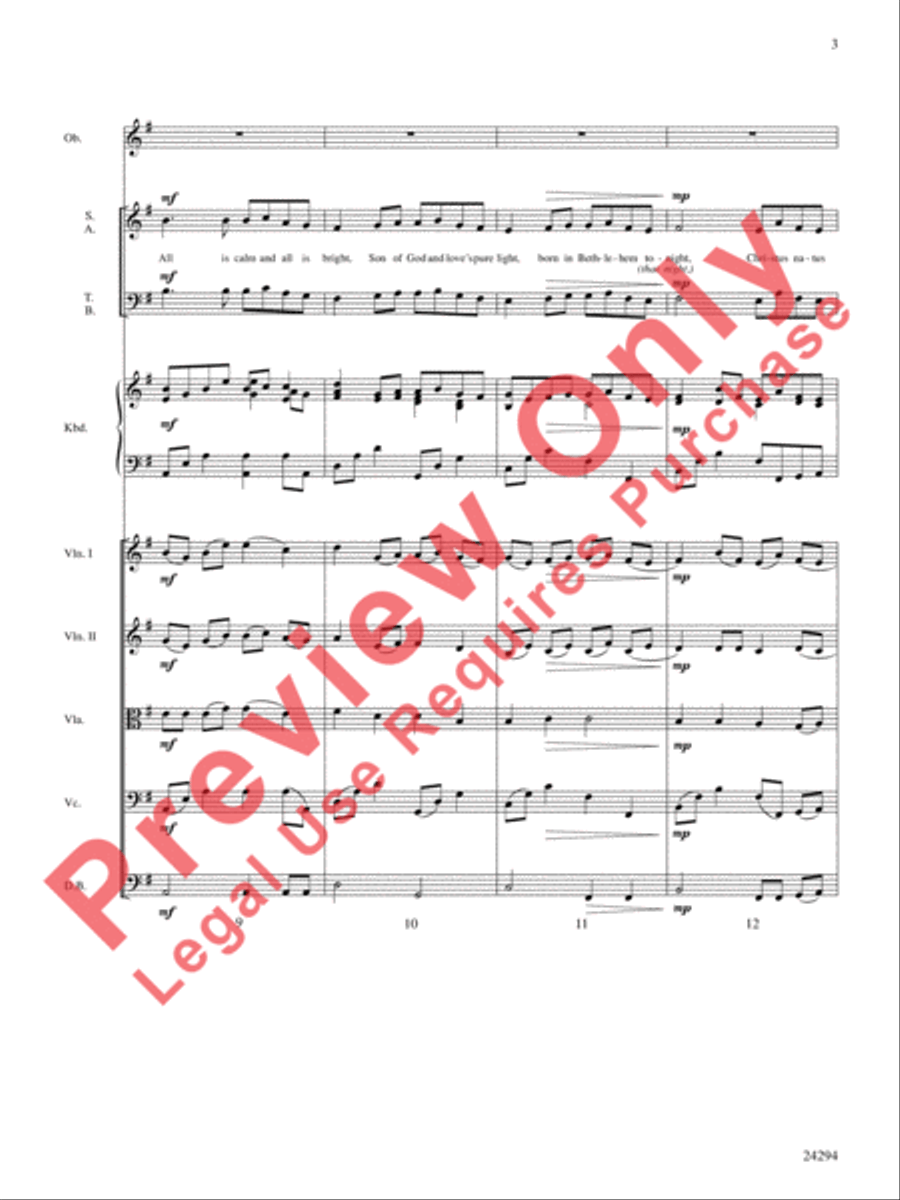 Pavane for a Silent Night Choir scores gallery preview page 4