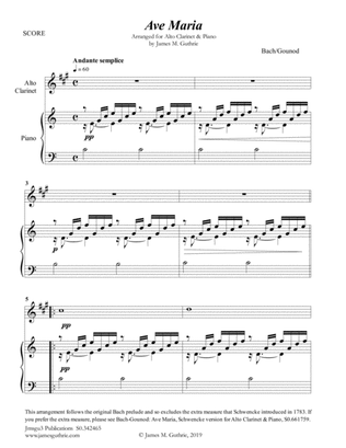 Bach-Gounod: Ave Maria for Alto Clarinet & Piano