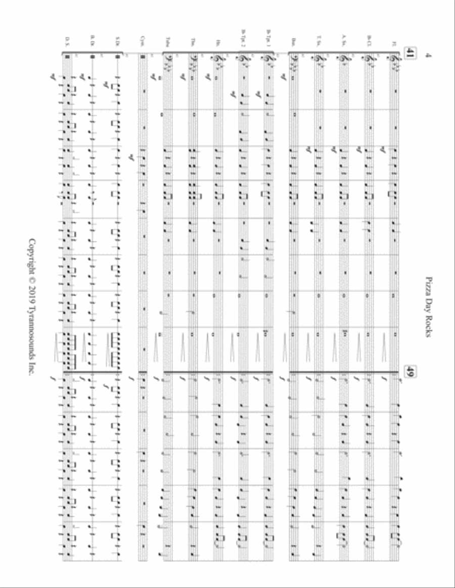 Pizza Day Rocks Concert Band scores gallery preview page 5