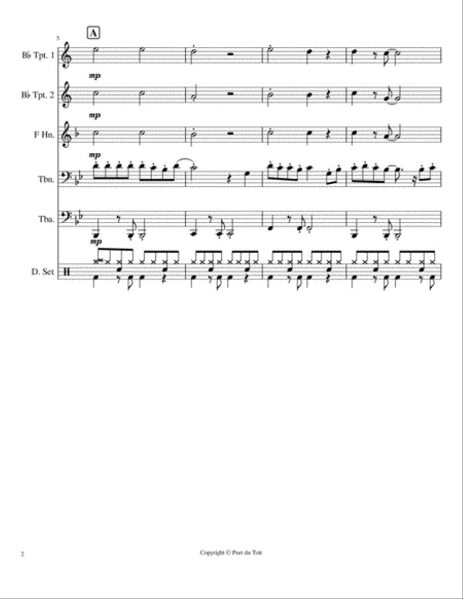 I've Gotta Get A Message To You Brass Ensemble scores gallery preview page 2