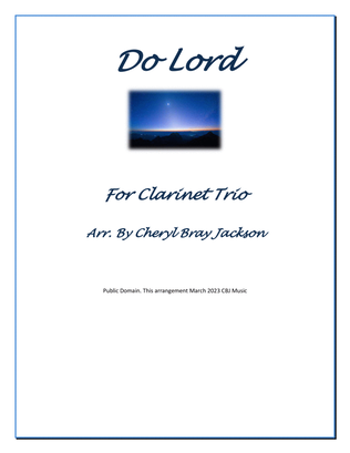 Book cover for Do Lord for Clarinet Trio