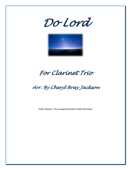 Do Lord for Clarinet Trio image number null
