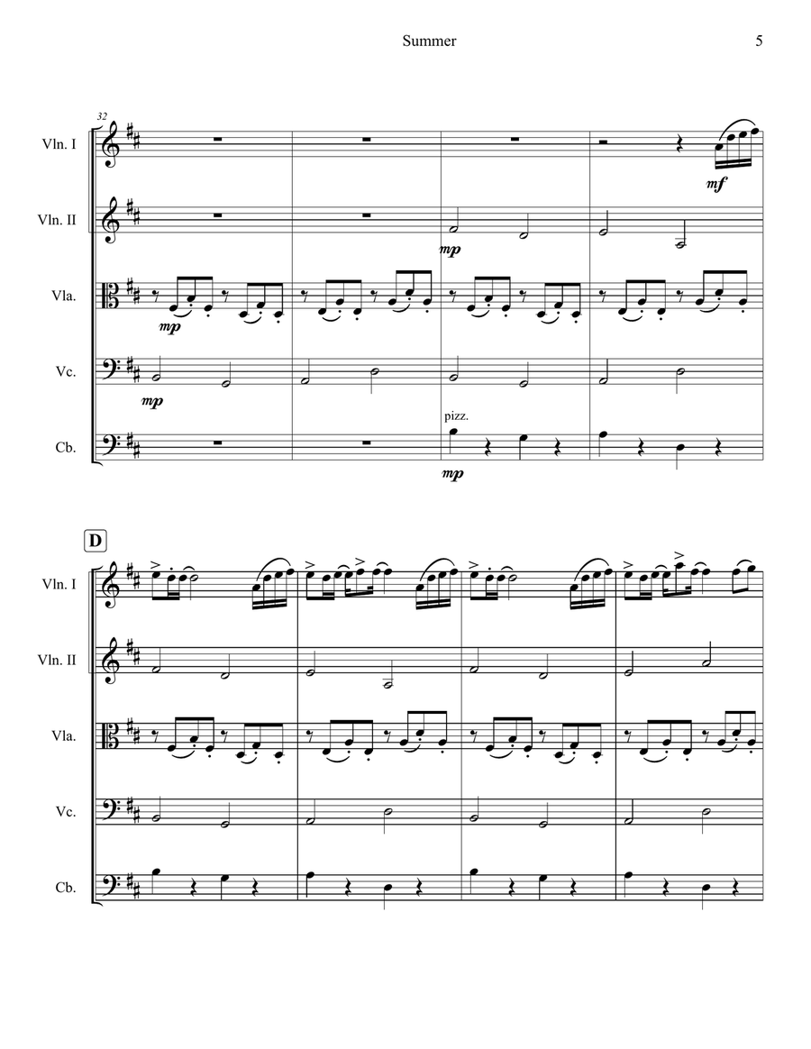 Summer String Orchestra scores gallery preview page 5