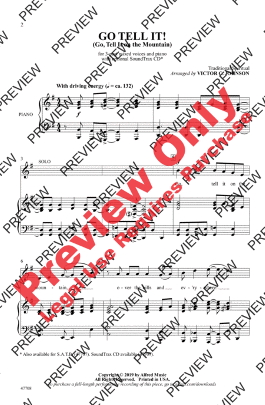 Go Tell It! 3-Part scores gallery preview page 2