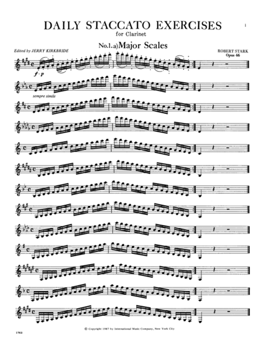 Daily Staccato Exercises, Opus 46