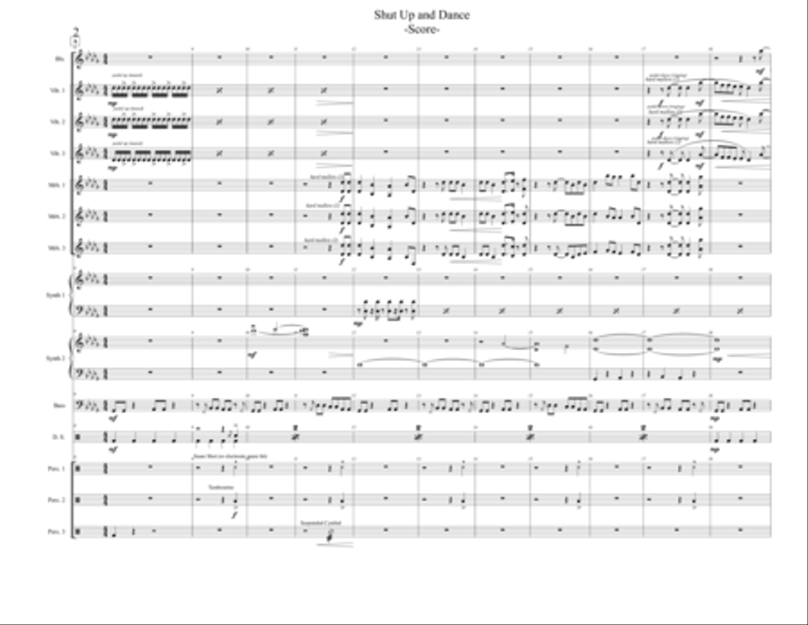 Shut Up And Dance Percussion Ensemble scores gallery preview page 2