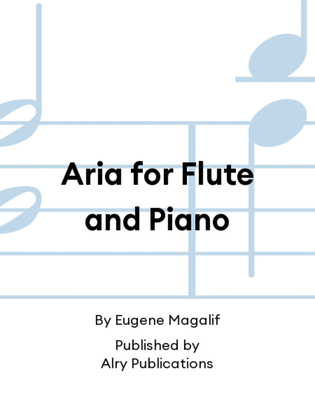 Book cover for Aria for Flute and Piano