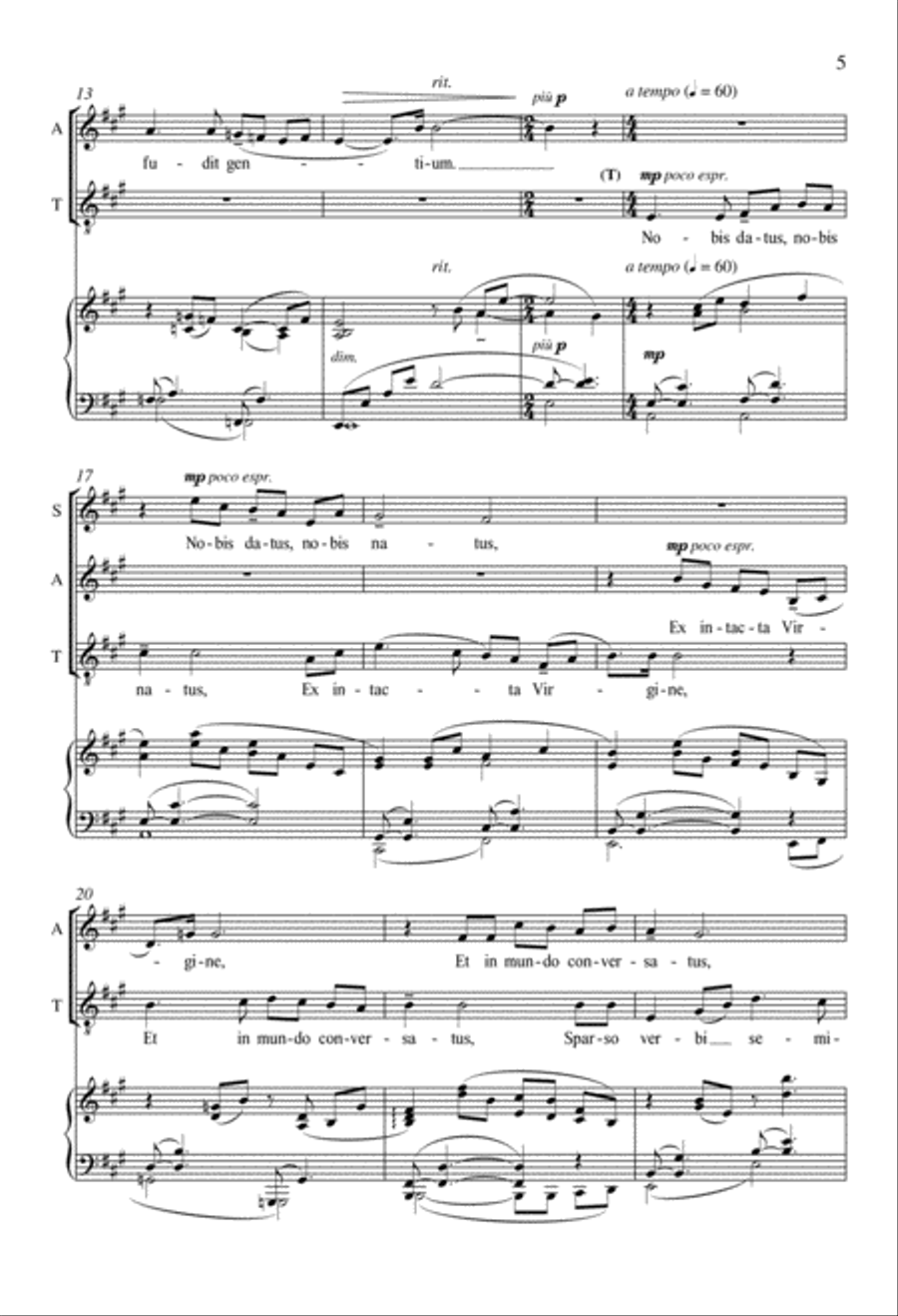 Pange lingua gloriosi from Four Sacred Choruses 4-Part scores gallery preview page 5