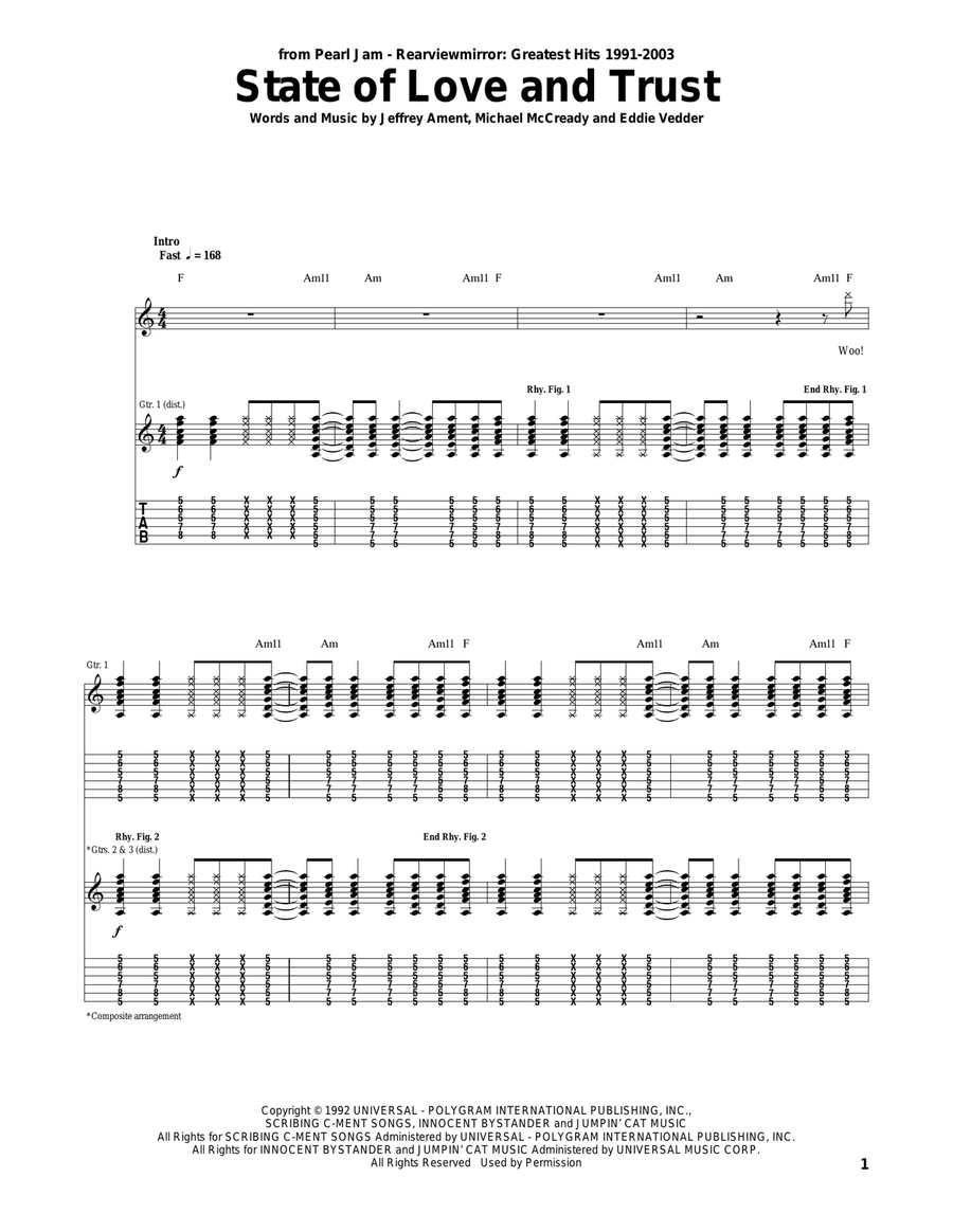 State Of Love And Trust Acoustic Guitar scores gallery preview page 1