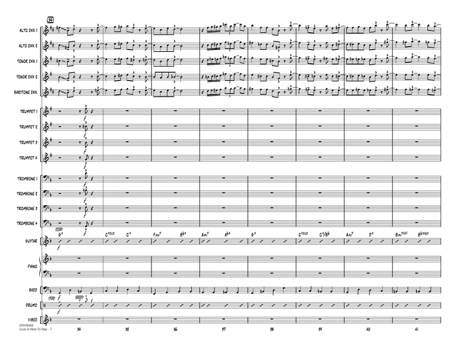 Love Is Here to Stay - Conductor Score (Full Score) Jazz Ensemble scores gallery preview page 6